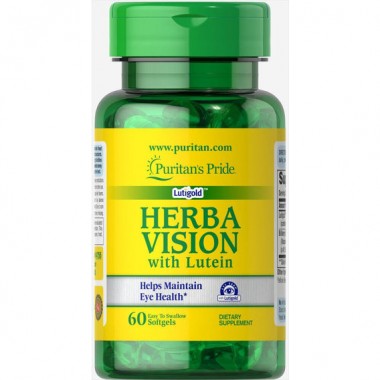Комплекс для профилактики зрения Puritan's Pride Herbavision with Lutein and Bilberry 6 mg 60 Softgels