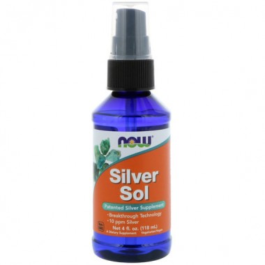 Коллоидное серебро NOW Foods SILVER SOL 10 PPM LIQUID 4 FL OZ 118 ml
