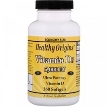 Витамин D Healthy Origins Vitamin D3, 5000 IU 360 Softgels