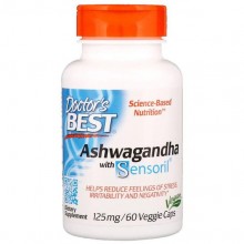 Ашваганда Doctor's Best Ashwagandha Featuring Sensoril 125 mg 60 Veg Caps