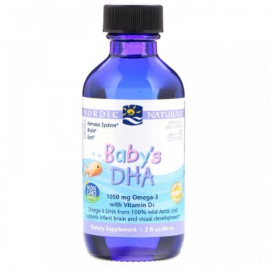 Омега 3 Nordic Naturals Baby's DHA with Vitamin D3, 2 fl oz 60 ml
