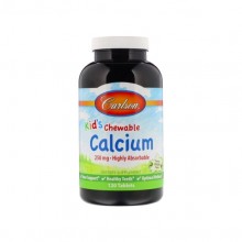 Микроэлемент Кальций Carlson Labs Kid's Chewable Calcium 250 mg 120 Tabs Natural Vanilla Flavor