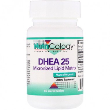 ДГЭА Nutricology DHEA 25 Micronized Lipid Matrix 60 Tabs ARG-52820