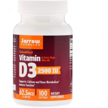 Витамин D Jarrow Formulas Vitamin D3 2500 IU 100 Softgels JRW-29042