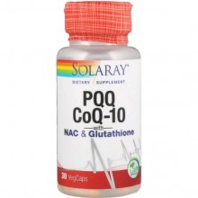 Антиоксидант PQQ Solaray PQQ, CoQ-10 with NAC & Glutathione 30 Veg Caps SOR-36510 Антиоксидант PQQ Solaray PQQ, CoQ-10 with NAC & Glutathione 30 Veg Caps SOR-36510