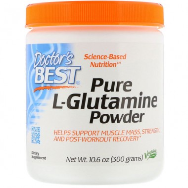 Глютамин Doctor's Best Pure L-Glutamine Powder, 10.6 oz 300 g /60 servings/ DRB-00491