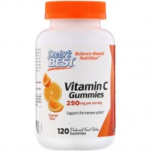 Витамин C Doctor's Best Vitamin C Gummies 250 mg 120 Gummies Orange Bliss DRB-00510 Витамин C Doctor's Best Vitamin C Gummies 250 mg 120 Gummies Orange Bliss DRB-00510