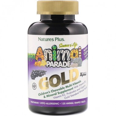 Витаминно-минеральный комплекс Nature's Plus Animal Parade Gold 120 Tabs Natural Grape Flavor NTP29934