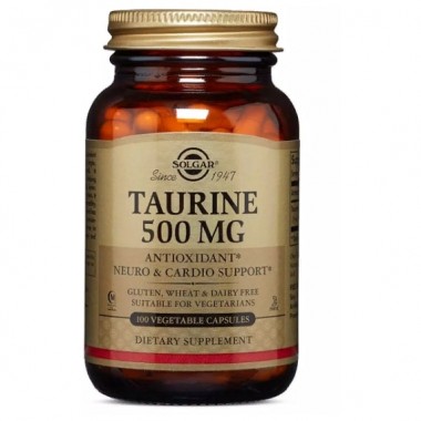 Таурин Solgar Taurine 500 mg 100 Veg Caps SOL-02701