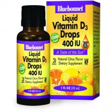 Витамин D Bluebonnet Nutrition Liquid Vitamin D3 400 IU 30 ml Natural Citrus Flavor BLB0372