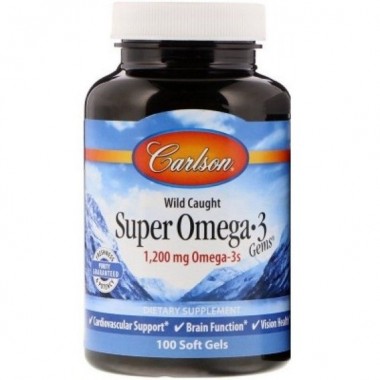 Омега 3 Carlson Labs Super Omega-3 Gems 1200 mg 100 Soft Gels CAR-01521 Омега 3 Carlson Labs Super Omega-3 Gems 1200 mg 100 Soft Gels CAR-01521