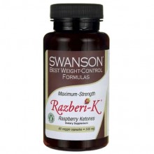 Экстракт для похудения Swanson Maximum Strength Razberi-K Raspberry Ketones 500 mg 60 Veg Caps SWA-04078