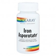 Микроэлемент Железо Solaray Iron Asporotate 18 mg 100 Caps SOR-04600
