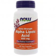 Альфа-липоевая кислота NOW Foods Alpha Lipoic Acid, Extra Strength 600 mg 60 Veg Caps NF3046 Альфа-липоевая кислота NOW Foods Alpha Lipoic Acid, Extra Strength 600 mg 60 Veg Caps NF3046