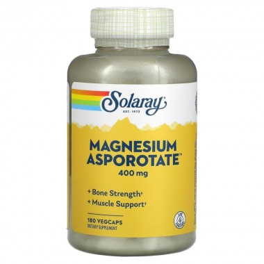 Микроэлемент Магний Solaray Magnesium Asporotate 400 mg 180 Veg Caps SOR13223
