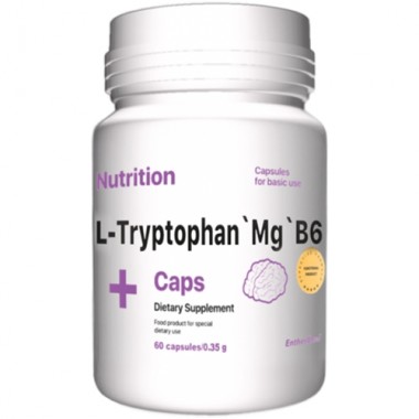 Триптофан EntherMeal L-Tryptophan And Mg B6 60 Caps