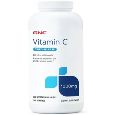 Витамин C для спорта GNC Vitamin C with Citrus Bioflavonoids, Timed-Release 1000 mg 360 Veg Caplets