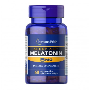 Мелатонин для сна Puritan's Pride Nighttime sleep aid Melatonin 5 mg 60 Softgels