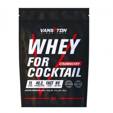 Протеин Vansiton Whey For Coctail 900 g /15 servings/ Strawberry