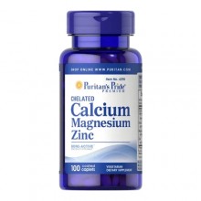 Мультиминеральный комплекс Puritan's Pride Chelated Calcium Magnesium Zinc 100 Caplets
