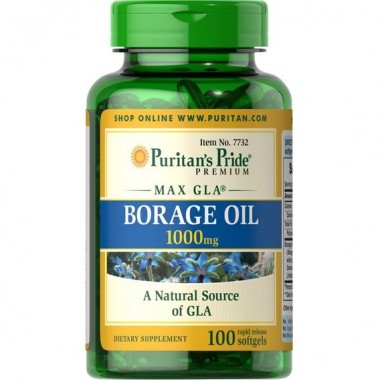 Масло огуречника Puritan's Pride Borage Oil 1000 mg 100 Softgels