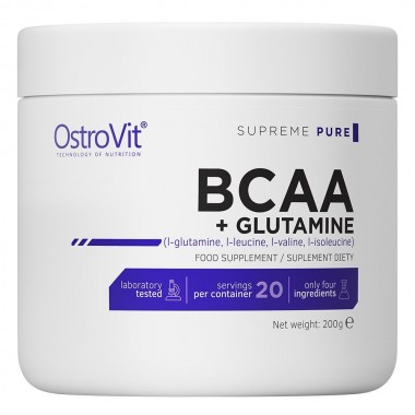 Аминокомплекс для спорта OstroVit BCAA + Glutamine 200 g /20 servings/