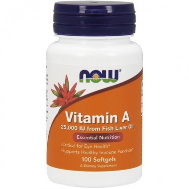 Витамин A NOW Foods Vitamin A 25,000 IU 100 Softgels Витамин A NOW Foods Vitamin A 25,000 IU 100 Softgels