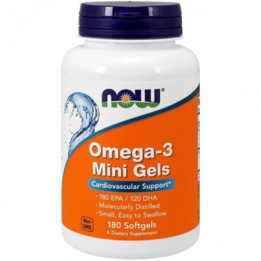 Омега 3 NOW Foods Omega-3 Mini Gels 180 Softgels