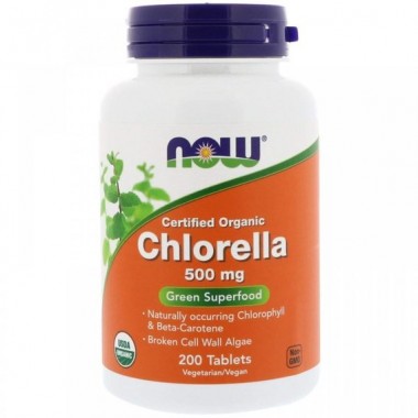 Хлорелла NOW Foods Chlorella 500 mg 200 Tabs Хлорелла NOW Foods Chlorella 500 mg 200 Tabs