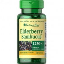 Бузина Puritan's Pride Elderberry Sambucus 1250 MG Supports Antioxidant Health 60 Softgels Бузина Puritan's Pride Elderberry Sambucus 1250 MG Supports Antioxidant Health 60 Softgels