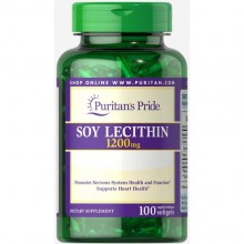 Лецитин Puritan's Pride Soy Lecithin 1200 mg 100 Softgels Лецитин Puritan's Pride Soy Lecithin 1200 mg 100 Softgels
