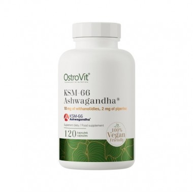 Ашфаганда для спорта OstroVit KSM-66 Ashwagandha Vege 120 Caps