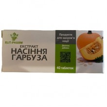 Комплекс для профилактики давления и кровообращения Elit-Pharm Экстракт Семян Тыквы с Селеном 40 таб Комплекс для профилактики давления и кровообращения Elit-Pharm Экстракт Семян Тыквы с Селеном 40 таб