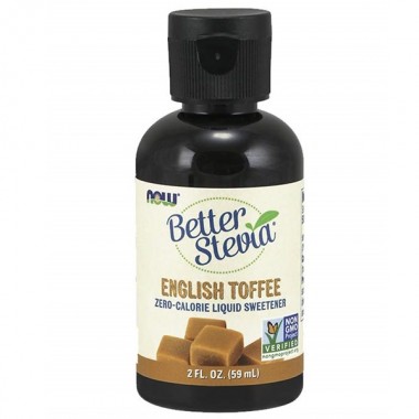 Заменитель сахара NOW Foods Better Stevia Liquid Sweetener 2 fl oz 60 ml English Toffee Заменитель сахара NOW Foods Better Stevia Liquid Sweetener 2 fl oz 60 ml English Toffee