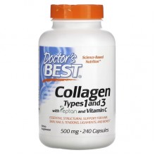 Комплекс для кожи, волос, ногтей Doctor's Best Collagen Types 1&3 500 mg 240 Caps