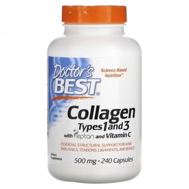 Комплекс для кожи, волос, ногтей Doctor's Best Collagen Types 1&3 500 mg 240 Caps