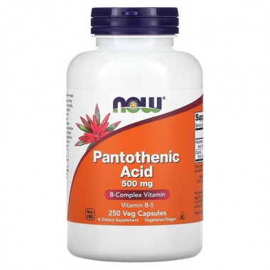 Пантотеновая кислота NOW Foods Pantothenic Acid 500 mg 250 Veg Caps