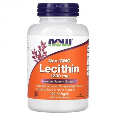 Лецитин NOW Foods Lecithin 1200 mg 100 Softgels