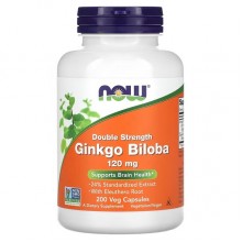 Гинкго Билоба NOW Foods Ginkgo Biloba Double Strength 120 mg 200 Veg Caps