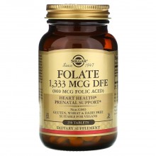 Фолиевая кислота Solgar Folate 1333 mcg DFE (Folic Acid 800 mcg) 250 Tabs