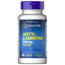 Комплекс Ацетил/Карнитин Puritan's Pride Acetyl L-Carnitine 500 mg 60 Caps