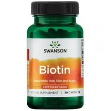Биотин Swanson Biotin 5 mg 30 Caps