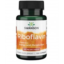 Рибофлавин Swanson Riboflavin Vitamin B-2 100 mg 100 Caps