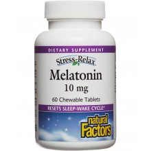 Мелатонин для сна Natural Factors Stress-Relax Melatonin 10 mg 60 Chewable Tabs