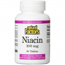 Ниацин Natural Factors Niacin 100 mg 90 Tabs Ниацин Natural Factors Niacin 100 mg 90 Tabs