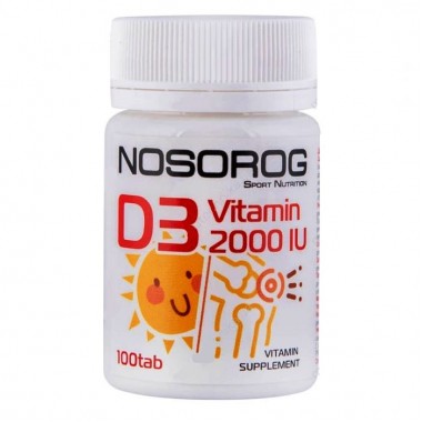 Витамин D для спорта Nosorog Nutrition Vitamin D3 2000 IU 100 Tabs
