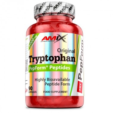 Триптофан для спорта Amix Nutrition Tryptophan PepForm Peptides 500 mg 90 Caps