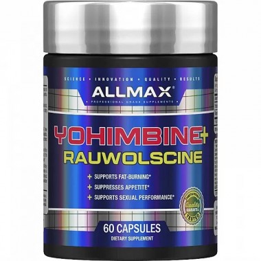 Тестостероновый бустер AllMax Nutrition Yohimbine + Rauwolscine 60 Caps