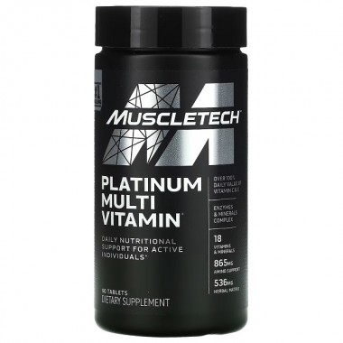 Витаминно-минеральный комплекс для спорта MuscleTech Platinum Multi Vitamin 90 Caplets Витаминно-минеральный комплекс для спорта MuscleTech Platinum Multi Vitamin 90 Caplets