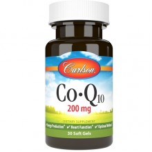 Коэнзим Carlson Labs CoQ10 200 mg 30 Soft Gels